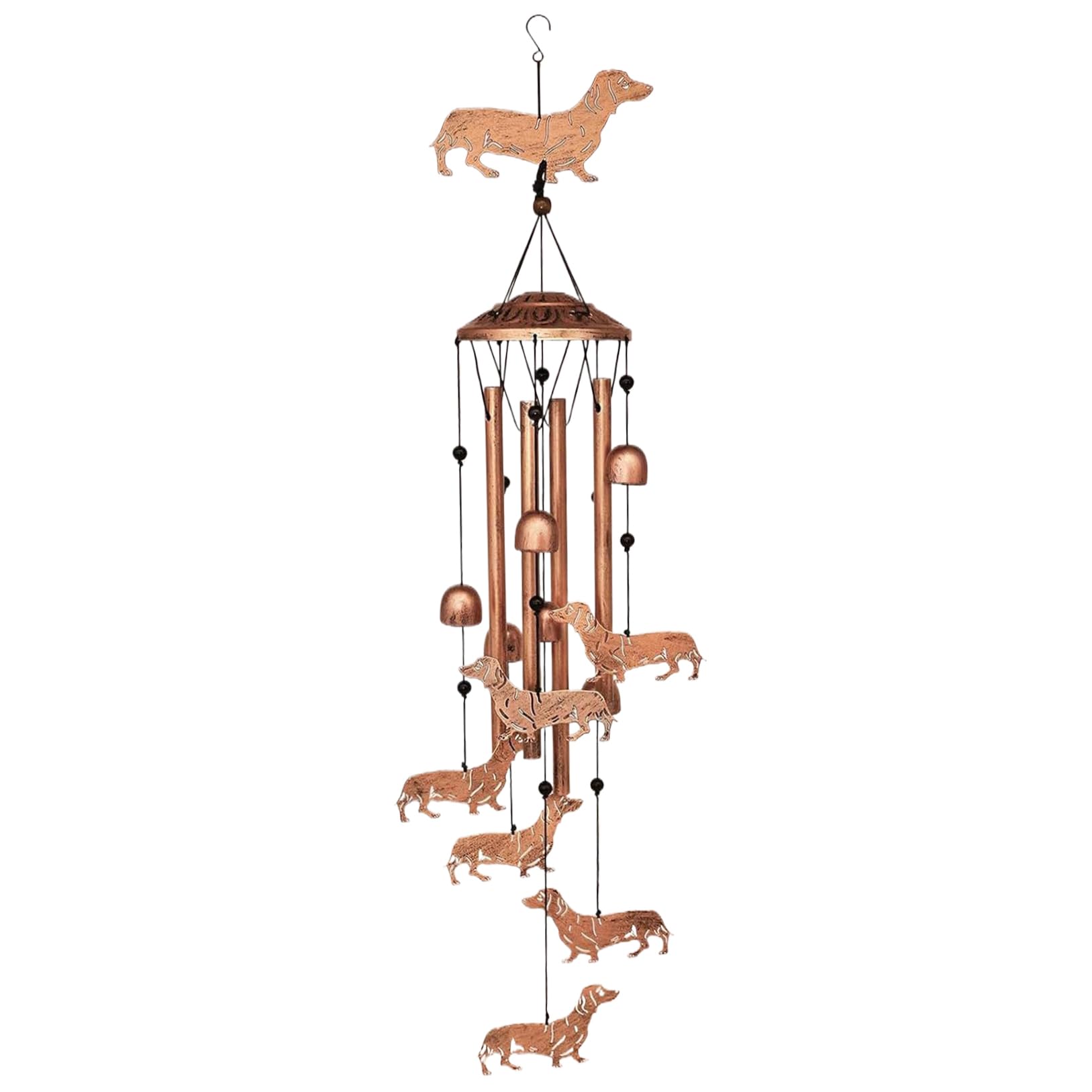 Dog Wind Chimes Wind Chimes for Outside Metal Dachshund Memorial Dachshund Chime for Home, Lawn, Porch, Patio, Garden Decor and Yard Decorations