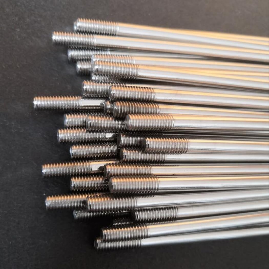 8 Gauge 304 Stainless Steel Electric Bicycle Spokes and Nipples 8G Silver Color E-Bike Spokes of Bag of 36 PCS