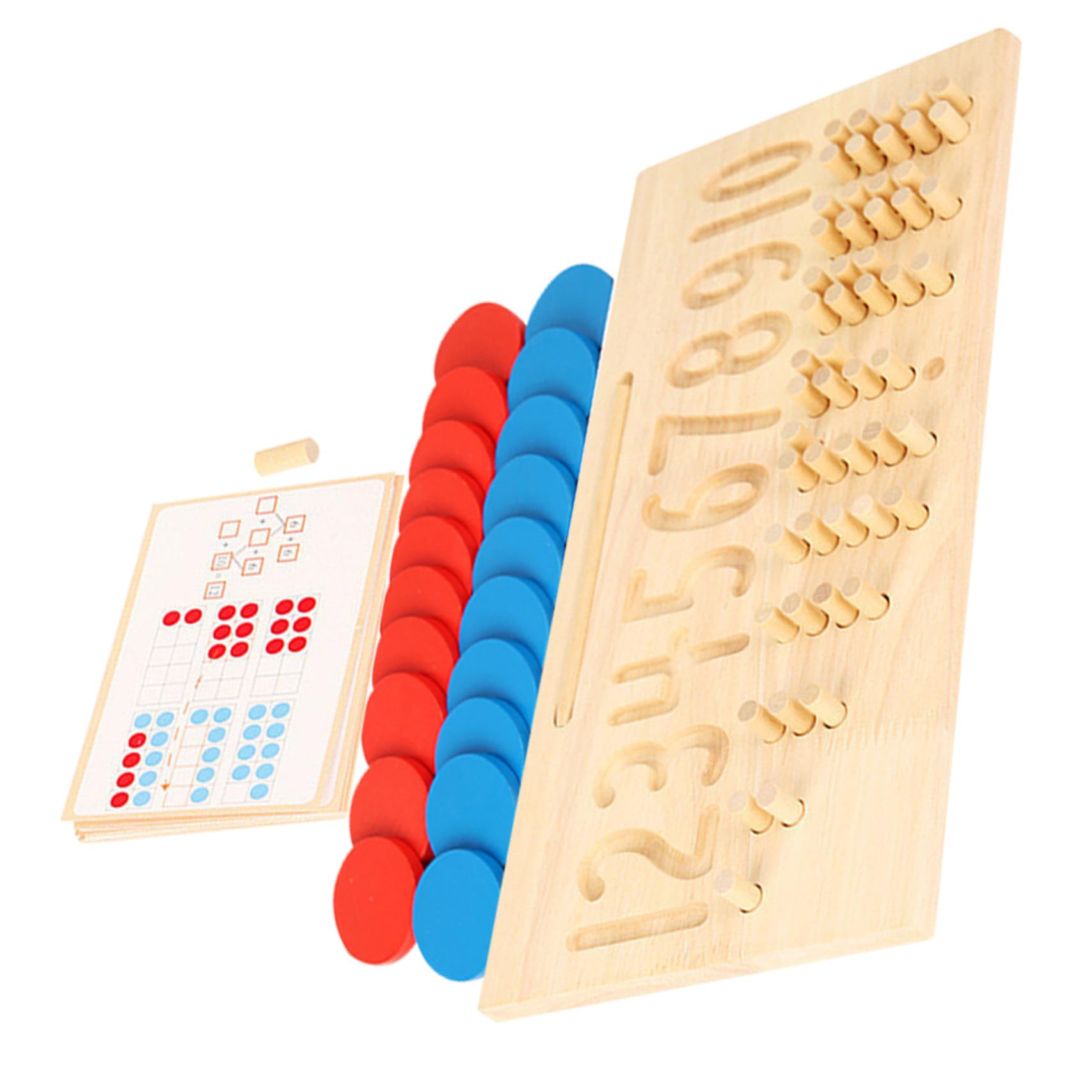 Juego Educativo de Madera Números para Niños Preescolares, Tablero para Práctica de Escritura, Juguete Cognitivo de Aprendizaje Matemático, Desarrollo Infantil, Juego Didáctico