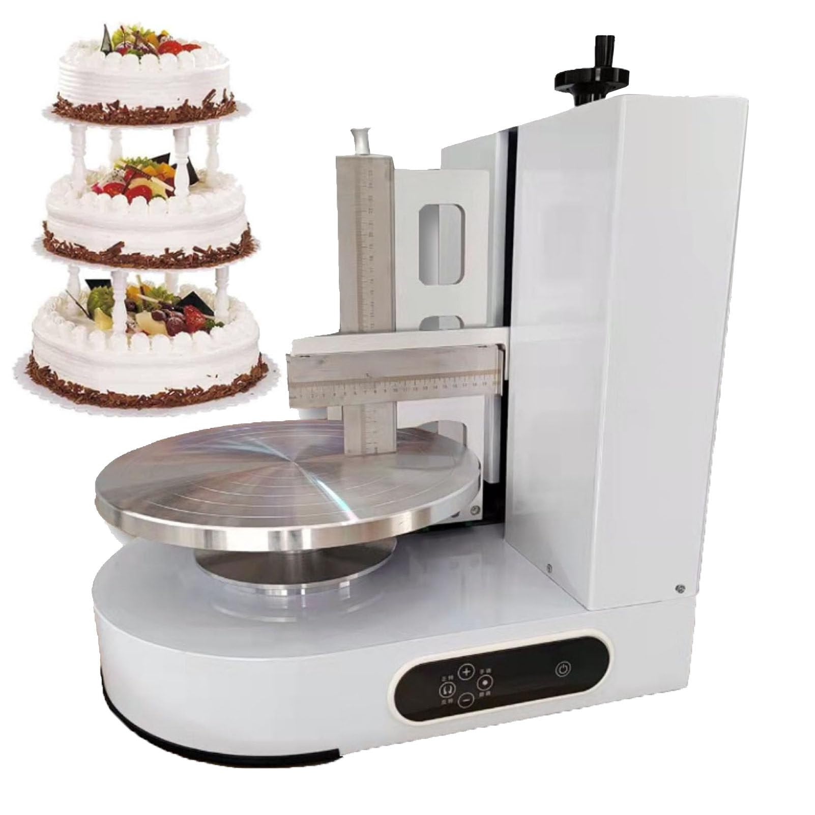 Máquina automática de glaseado de pasteles de 4 a 12 pulgadas, máquina de decoración de crema de pastel de cumpleaños, máquina de decoración de crema para pasteles, pan y crema, máquina alisadora