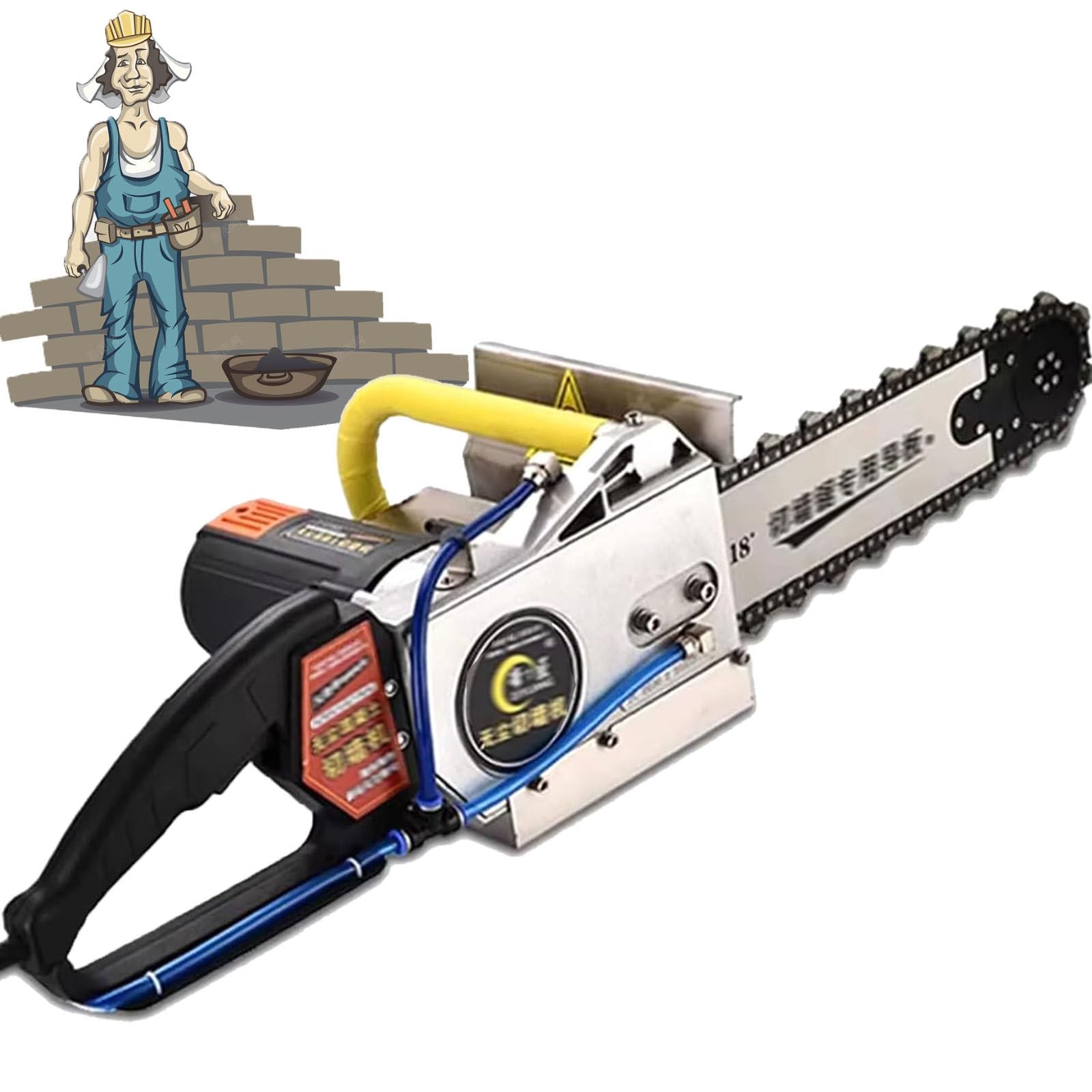 Ylpddmm Multicolor Electric Cut-Off Saw Groove Cutting Machine For Concrete 48Cm
