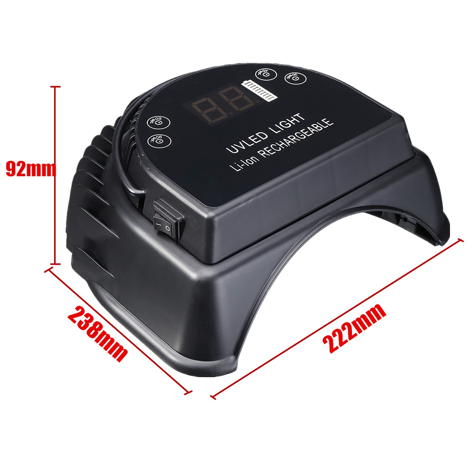 Lampada per Unghie LED Senza Fili Ad Alte Prestazioni Lampada UV per Unghie Lampada UV Ricaricabile Lampada Polimerizzante Professionale per Nail Art