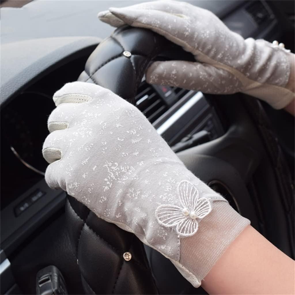 Gloves Women's Spring and Cotton Touch Screen Short Riding Thin Breathable Sweat-Absorbing