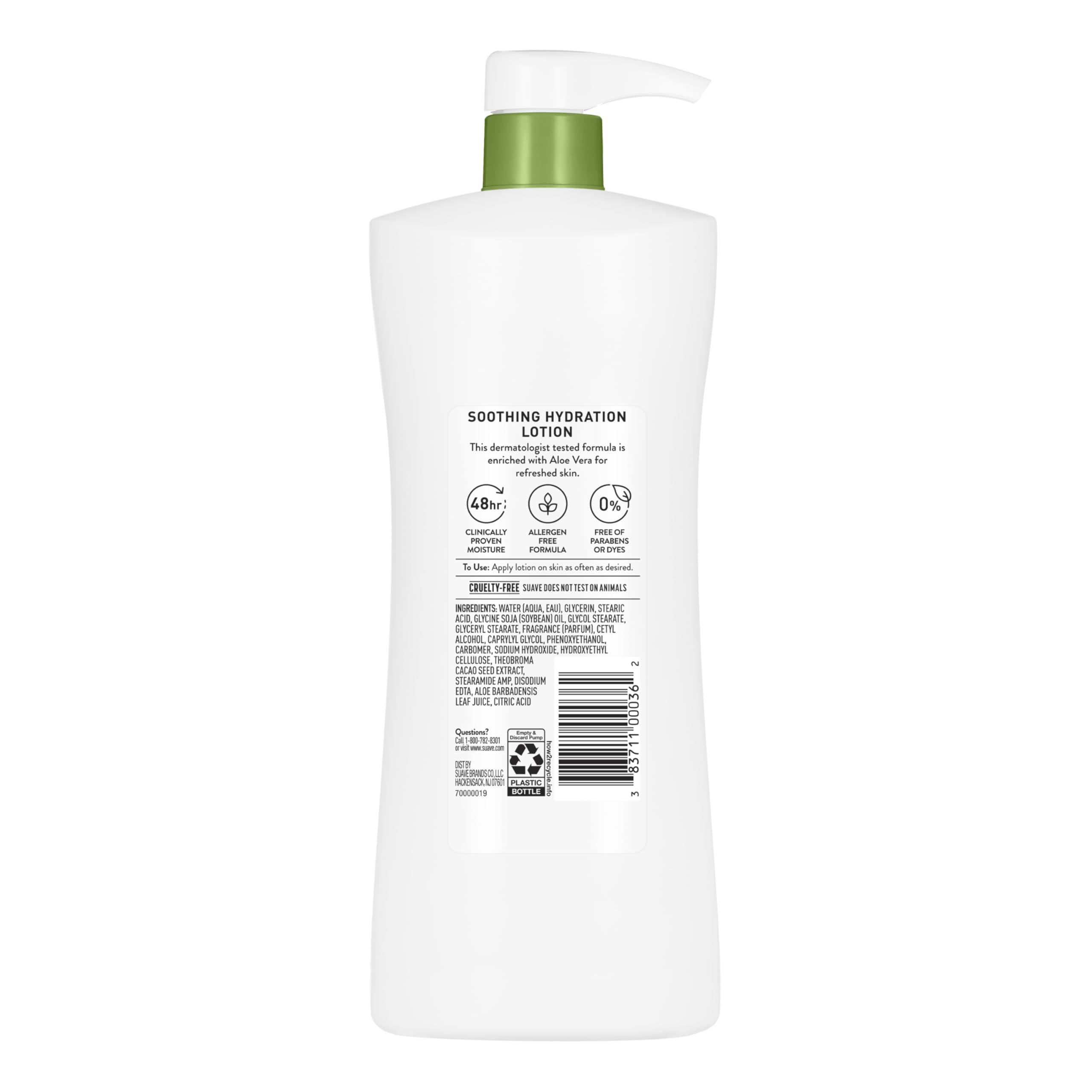 Suave Soothing Hydration Hand & Body Lotion with Aloe Vera, 28 fl oz, 4 Pack