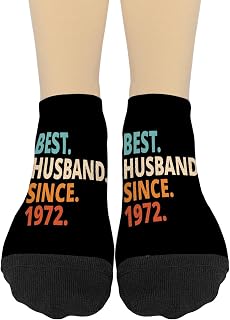 Best Husband Since 1971, Couples 52nd Weddings Anniversarys No Show Socks Women Crew Men Socks