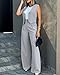Elegant & Casual Women's Fashionable Blazer Vest & Wide-Leg Pants Set - Stylish & Comfortable for Daily Wear Gray