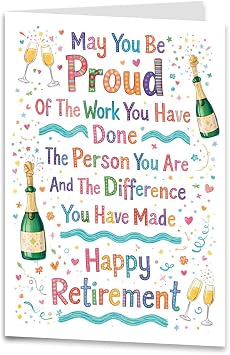 LimaLima Retirement Card For Men & Women Large A5 When Folded Difference You Make Design