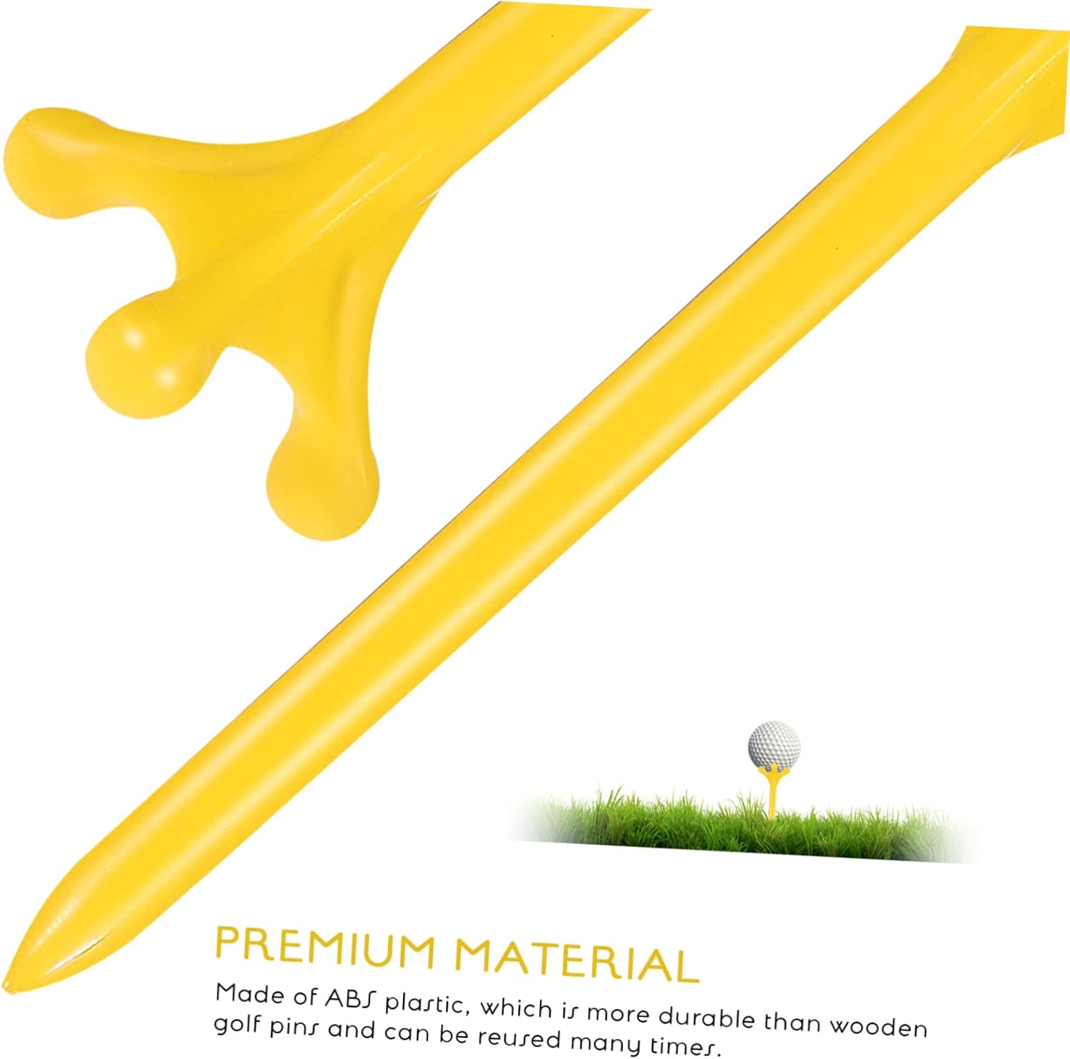 Sosoport 60pcs Golf Ball Stands Nails Practice Golf Accessories Grip Aid Random Color