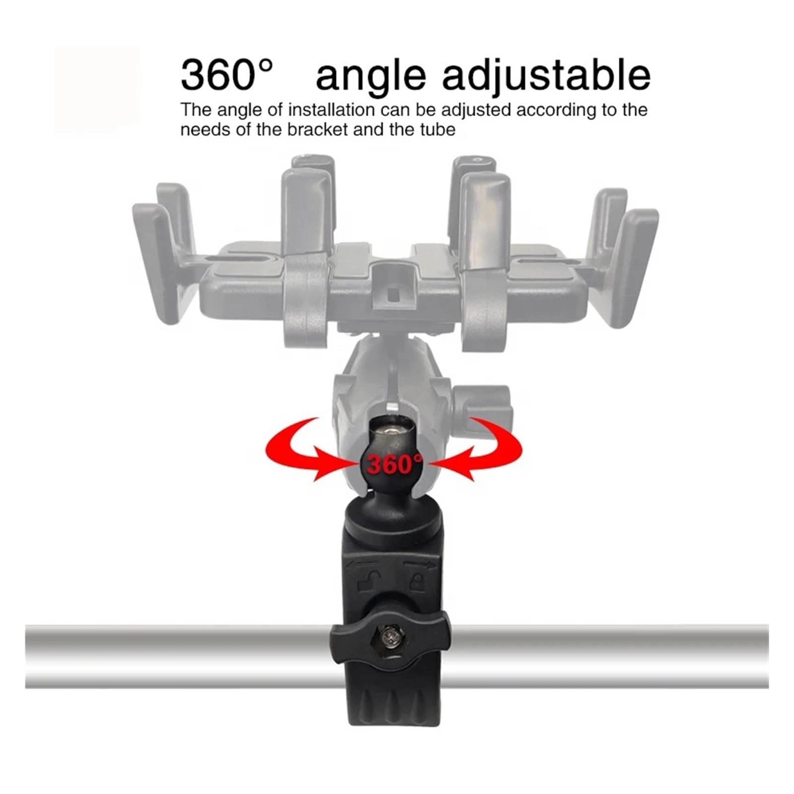 Porta Cellulare per Moto Morsetti per Binario Piccolo, 17–38 Mm, Adatti per Supporti su per Moto