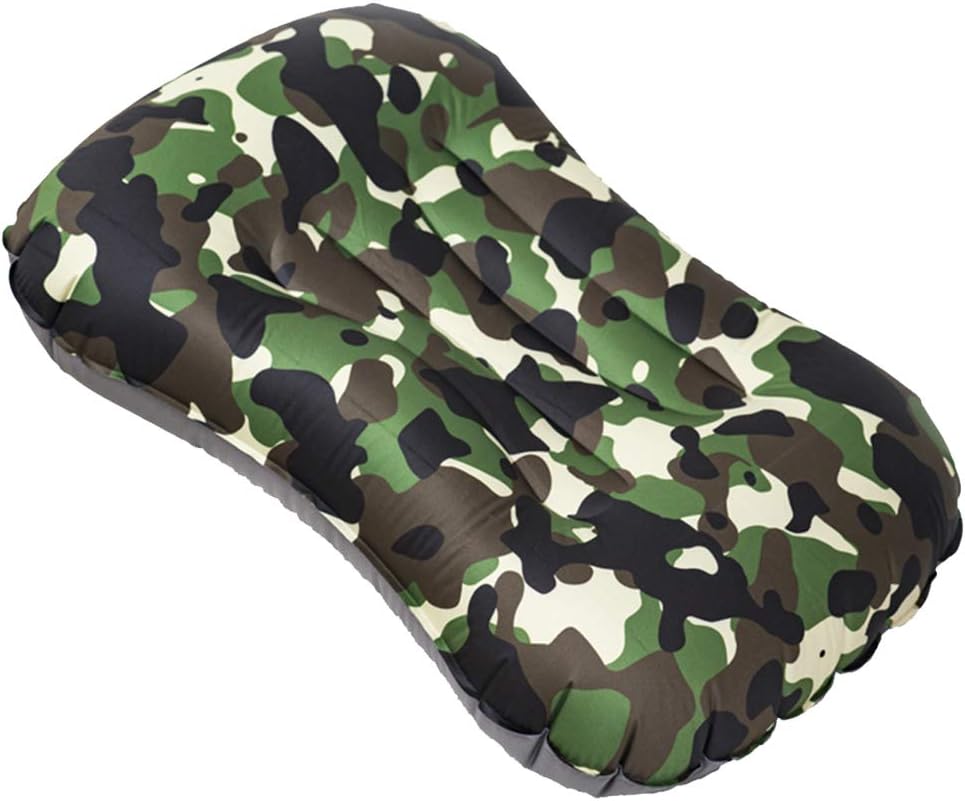 YINSONG Convenient Inflatable Pillow - Inflatable Camp Pillow Lightweight Travel Pillow for Camping, Hiking, Green camouflage