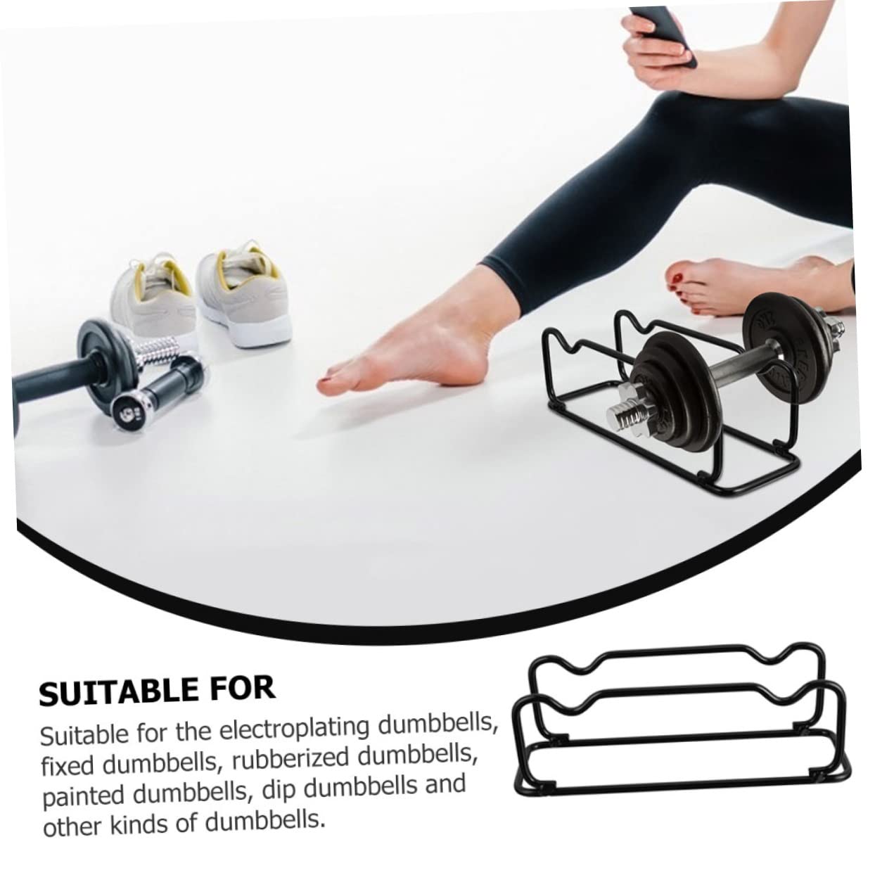 Operitacx 2pezzi Supporto Per Manubri Da Fitness Supporto Per Riporre Manubri Articoli Per Fitness Compatibile Vari Tipi Di