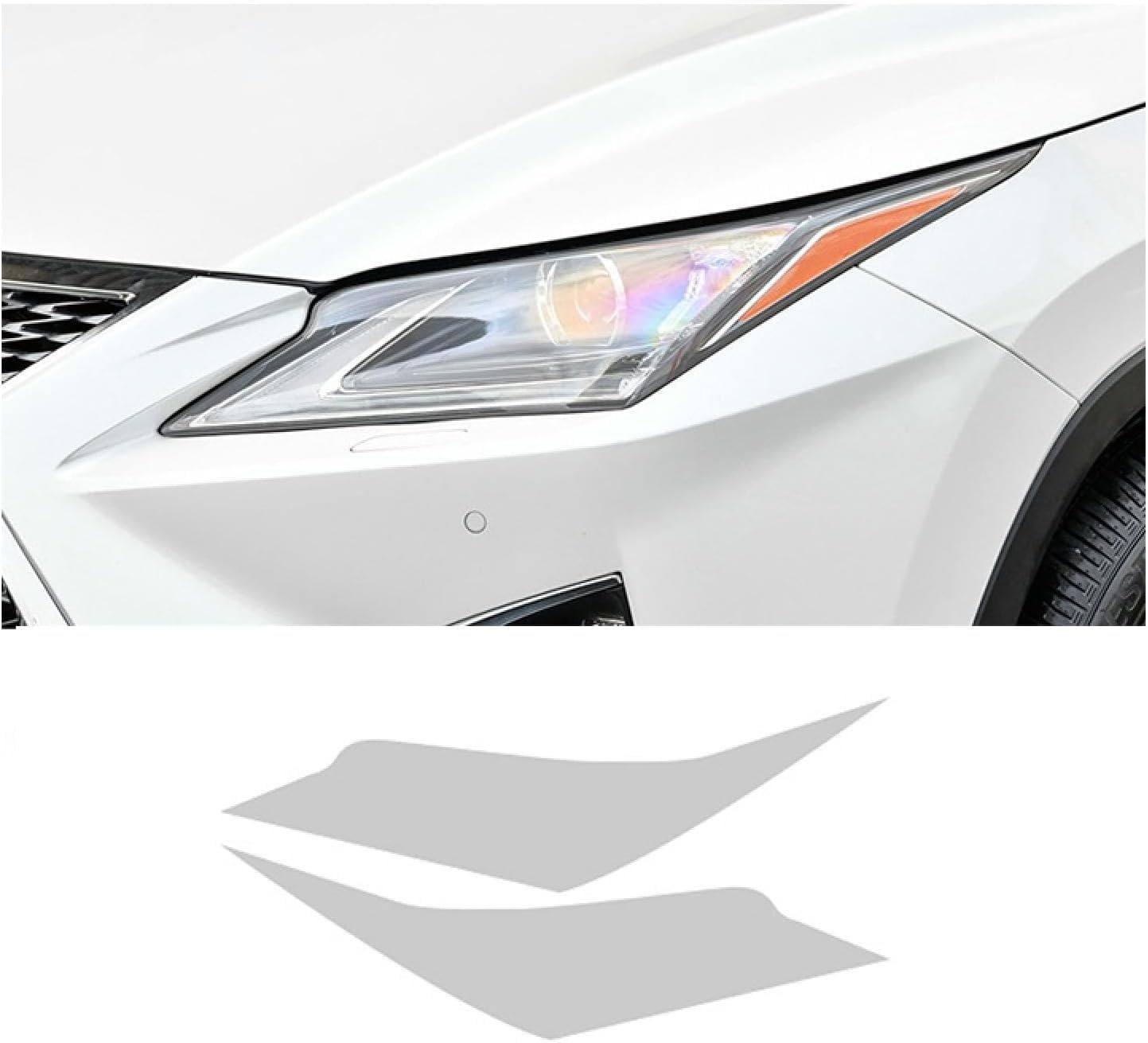 SamLng Car Front Light Film for Lexus RX350 2016 2017 2018 2019 Car Headlight Film Front Light Transparent Blackened Moulding Vinyl Protection Sticker Car Light Film