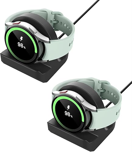 Miniatura 1 de MoKo Paquete de 2 soportes de cargador compatibles con Samsung Galaxy Watch 5 de 157 pulgadas 173 pulgadas 5 Pro de 173 pulgadas soporte de carga de