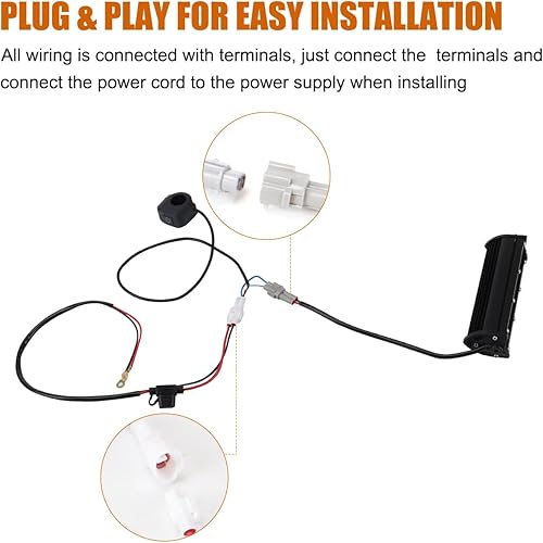 Miniatura 8 de Kit de barra de luz LED para motocross de 60 W con interruptor universal para motocicleta con manillar de 78 pulgadas para TTR110E 2008-2022 TT-R110