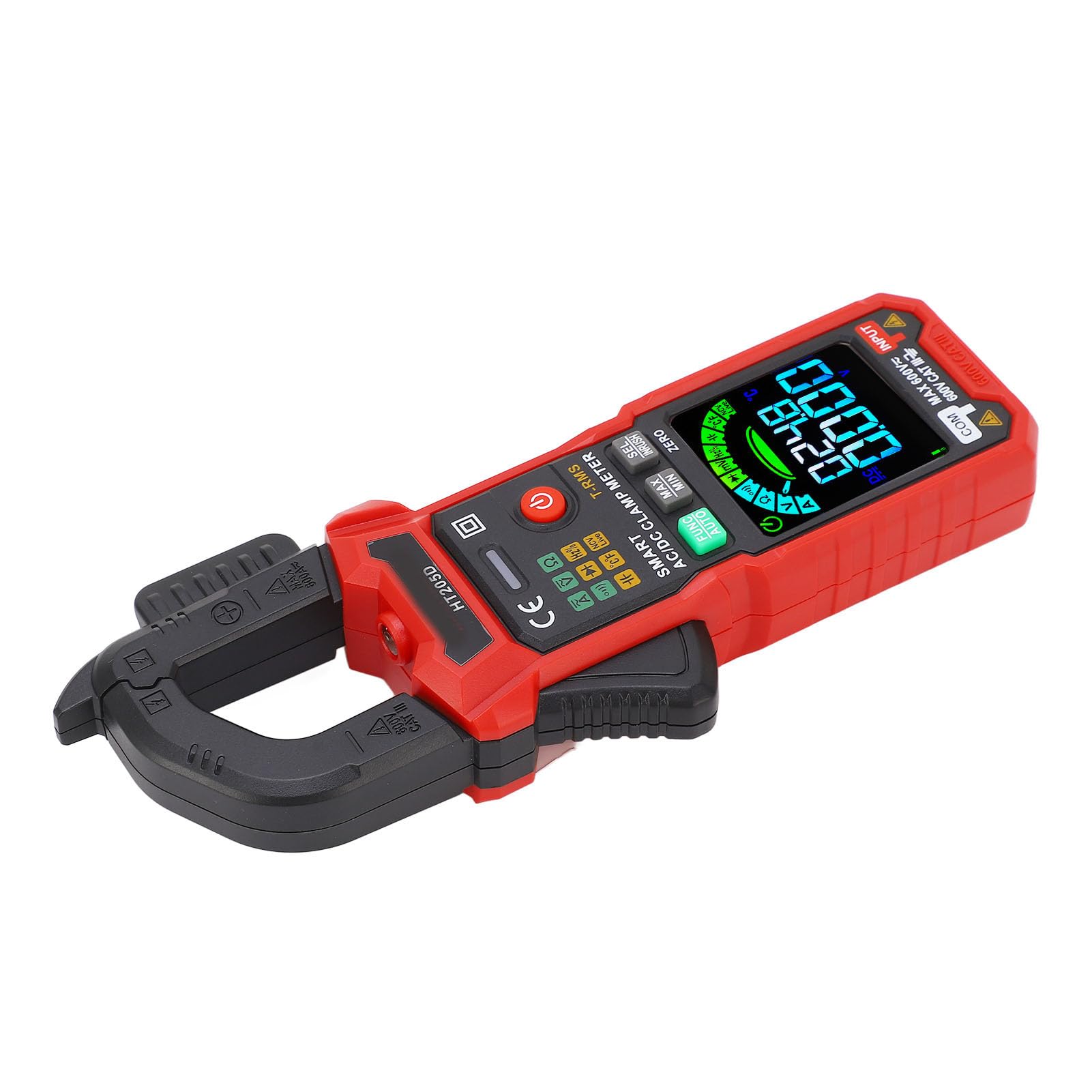 Fafeicy Miernik Cęgowy Multimetr, ABS Cyfrowy Tester Napięcia 600A 600V z