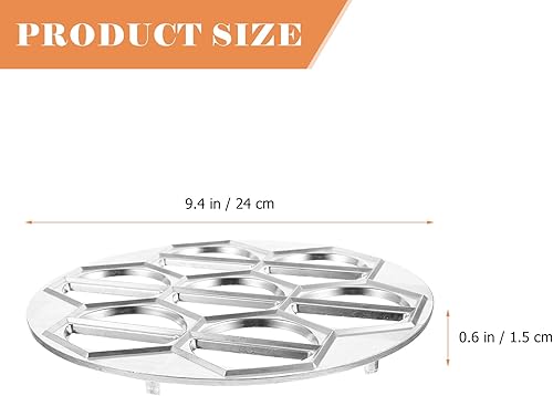 Miniatura 2 de Luxshiny Molde para bolas de masa de aleación de aluminio de 14 agujeros para pelmeni ruso casero, ravioles, pegatinas, herramienta de prensa de