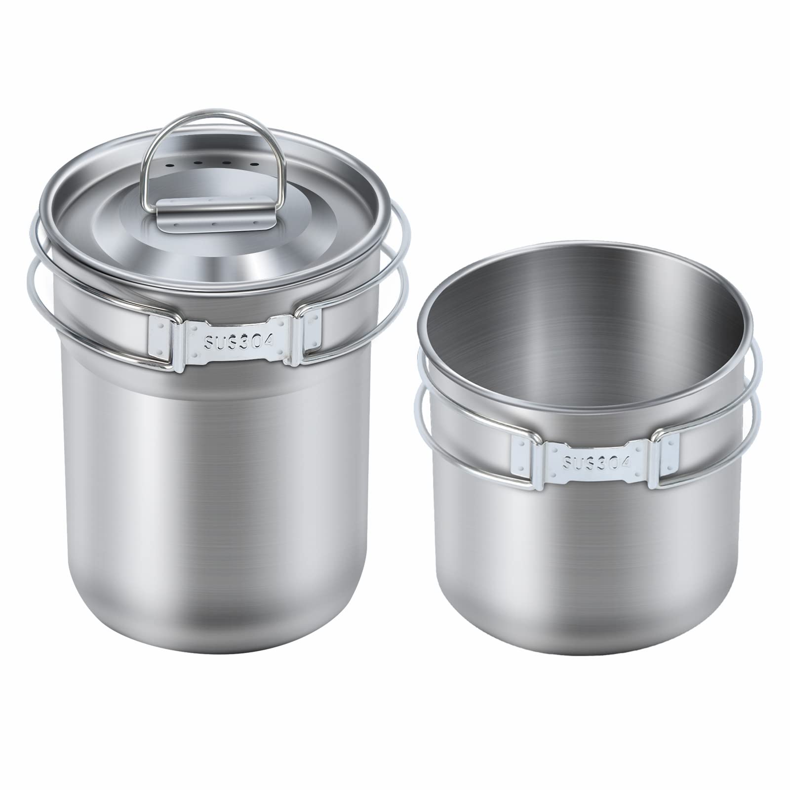 Tasse de camping empilable poignée pliable pour éviter l'encombrement