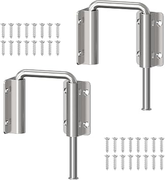 Sliding Door Loop Lock Latch, 2-3/8 Inch Door Latch Silver 2PCS