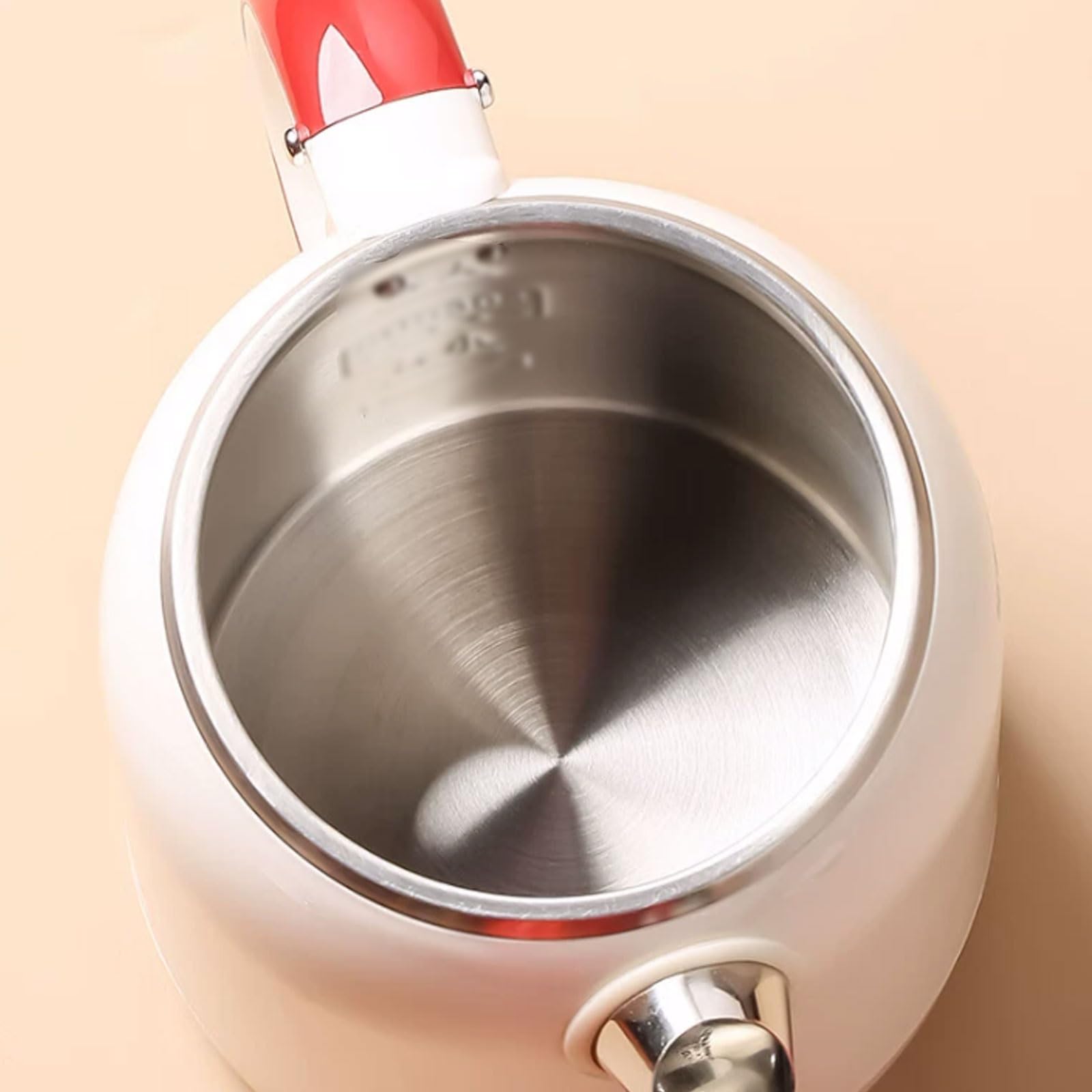 Bollitore elettrico in acciaio inossidabile for casa e dormitorio, leggero, multiuso, staccabile, facile da pulire(Rot)