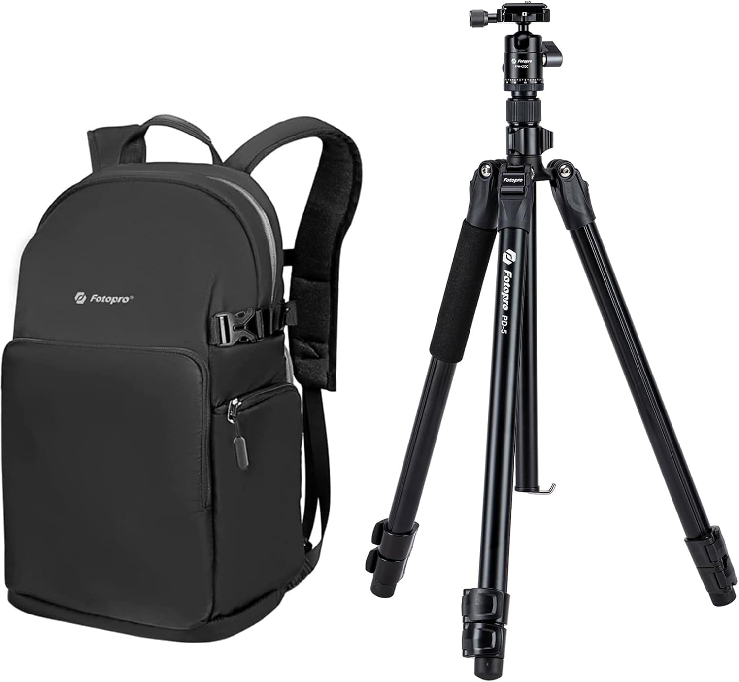 Fotopro Camera Backpack Bundle with 73inch Travel Tripod