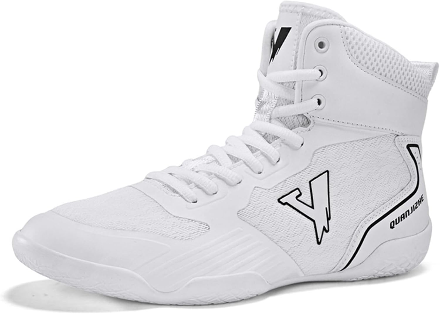Buty zapaśnicze męskie buty bokserskie kostkę podnoszenia ciężarów | Lekkie buty do podnoszenia ciężarów, buty sportowe sznurowane, podeszwa gumowa, antypoślizgowe, oddychające