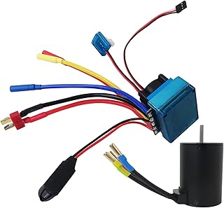 Xspeedonline 3650 3900KV Brushless Motor Compatible for RC Car Power System Combo with 120A Speed Controller