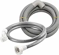 Kit Mangueira Máquina de Lavar Completo – Entrada + Saída de Água para Lavadora – Compatível Brastemp Electrolux Consul – Instalação Completa Universal (3 Metros Entrada + Saida Curvo)