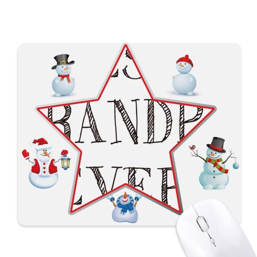 Tapis de souris Noël Papy tissu premium base antidérapante - 5