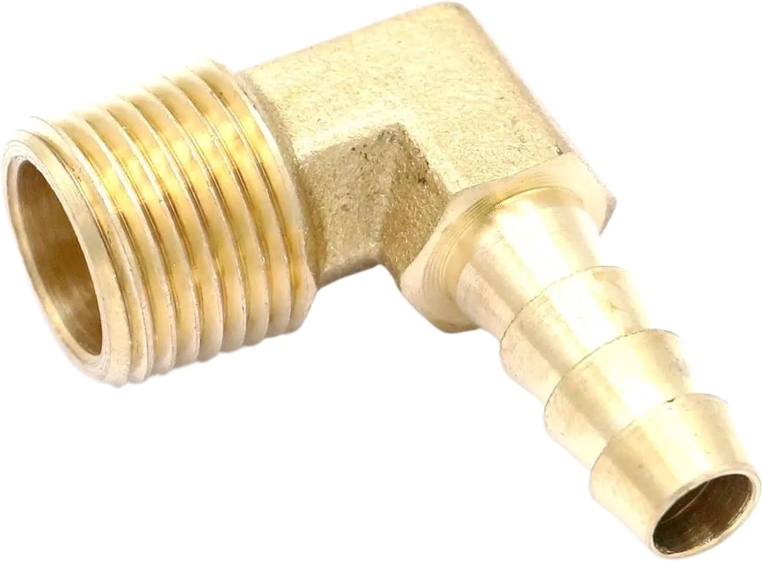 3/8" NPT Male x 5/16" Hose Barbed Tail Elbow Brass Fuel Fittings Connectors Adapters 229 PSI Plumbing Fittings