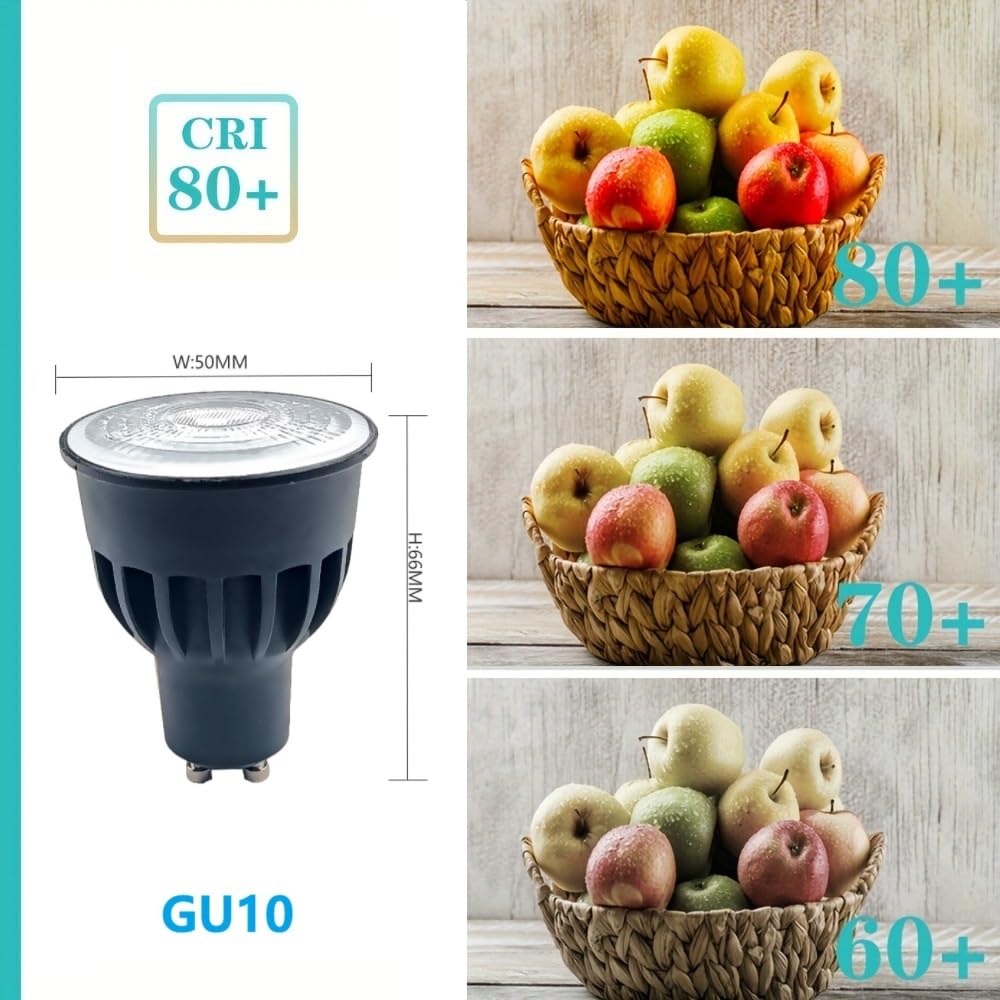 Gu10 LED-Glühbirne 9W, 110-230V 38° Strahlwinkel-Spotlight, 2700k/4000k/6500k, cri>80,2835 LED-Chips oder Einbau-/Schienenbeleuchtung (230V-9W 5 Stück/warmes Licht 2700K)