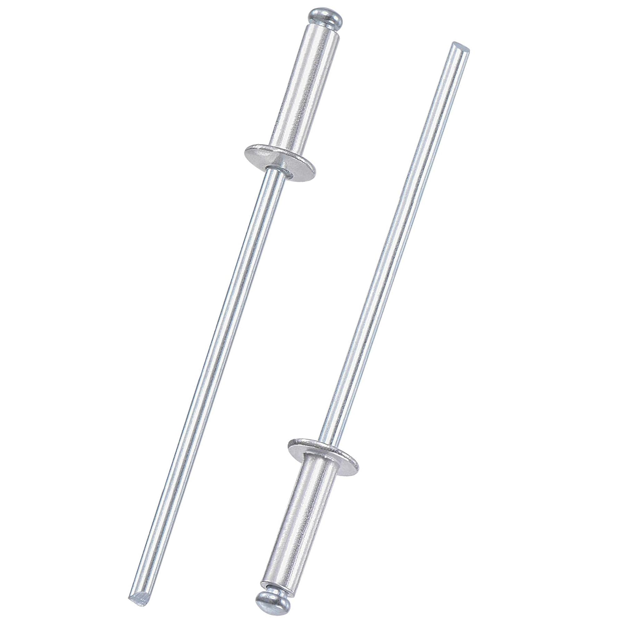 TA-VIGOR 120Pcs 2.4mm x 9mm Aluminium Blind Rivets, Open End Pop Rivets with Dome Head