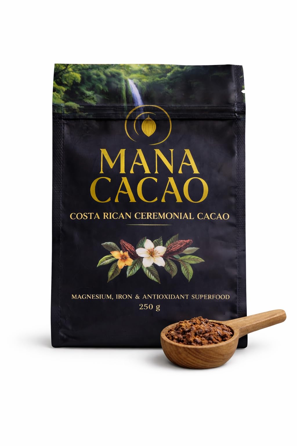 Mana Cacao – 100% Pure Ceremonial Cacao | Costa Rican, Small-Batch, Minimally Processed, Rich in Theobromine & Antioxidants | Artisanal Cacao for