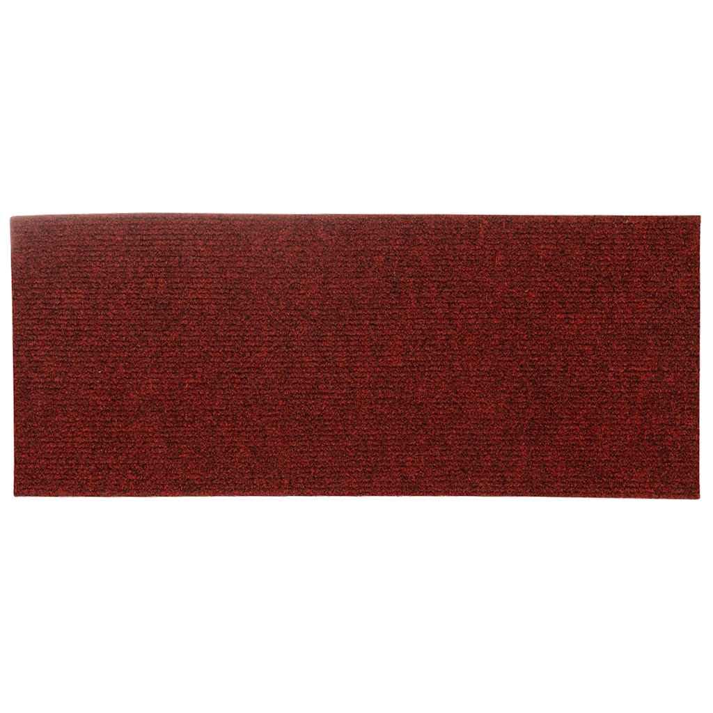Maty na schody, samoprzylepne, 30 szt., 60 x 25 cm, bordowe, maty na schody, ochrona schodów, antypoślizgowe, na schody, do korytarza, mieszkania, wnętrz, 30 szt