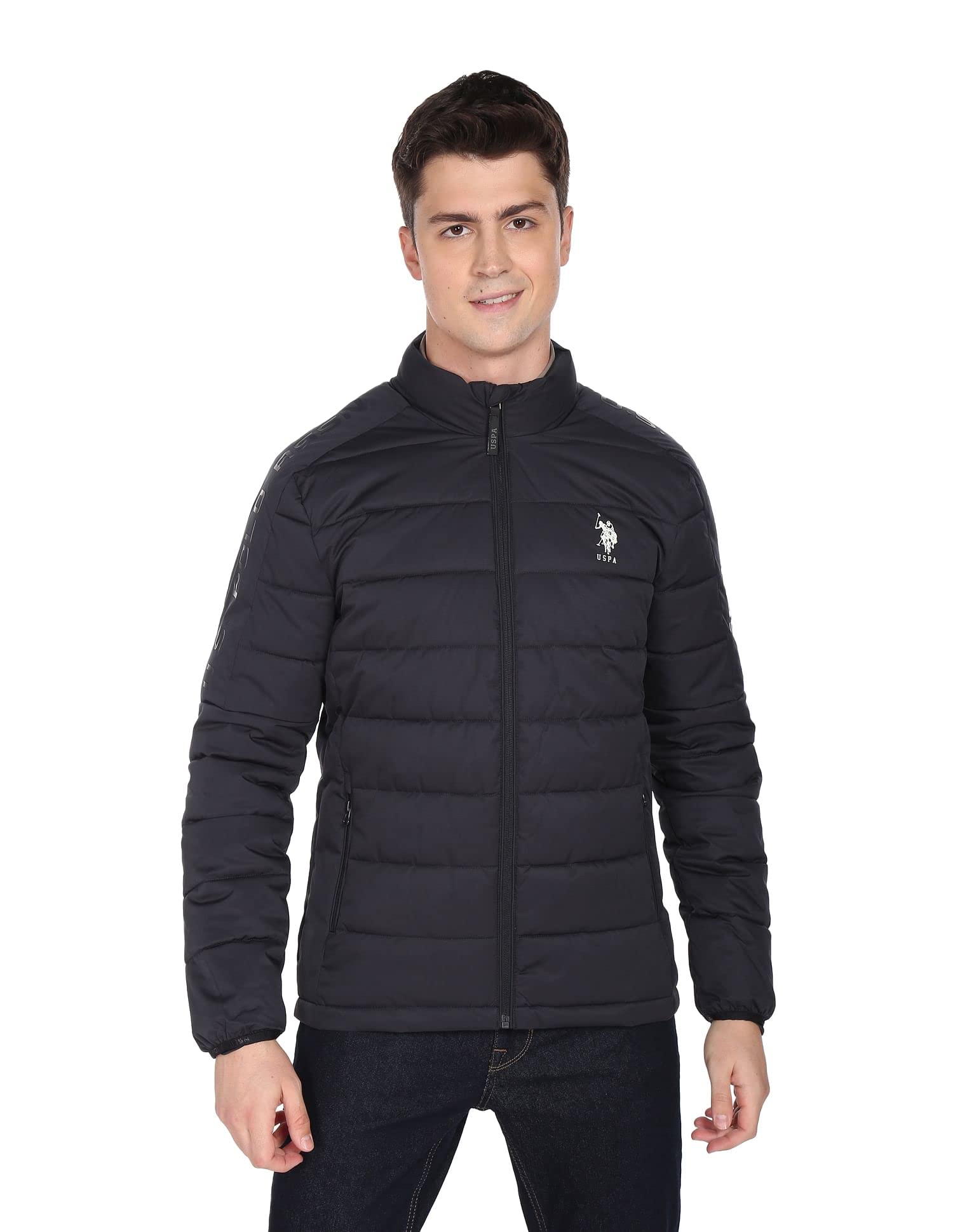 Men Polyester Standard Length Jacket-image-41