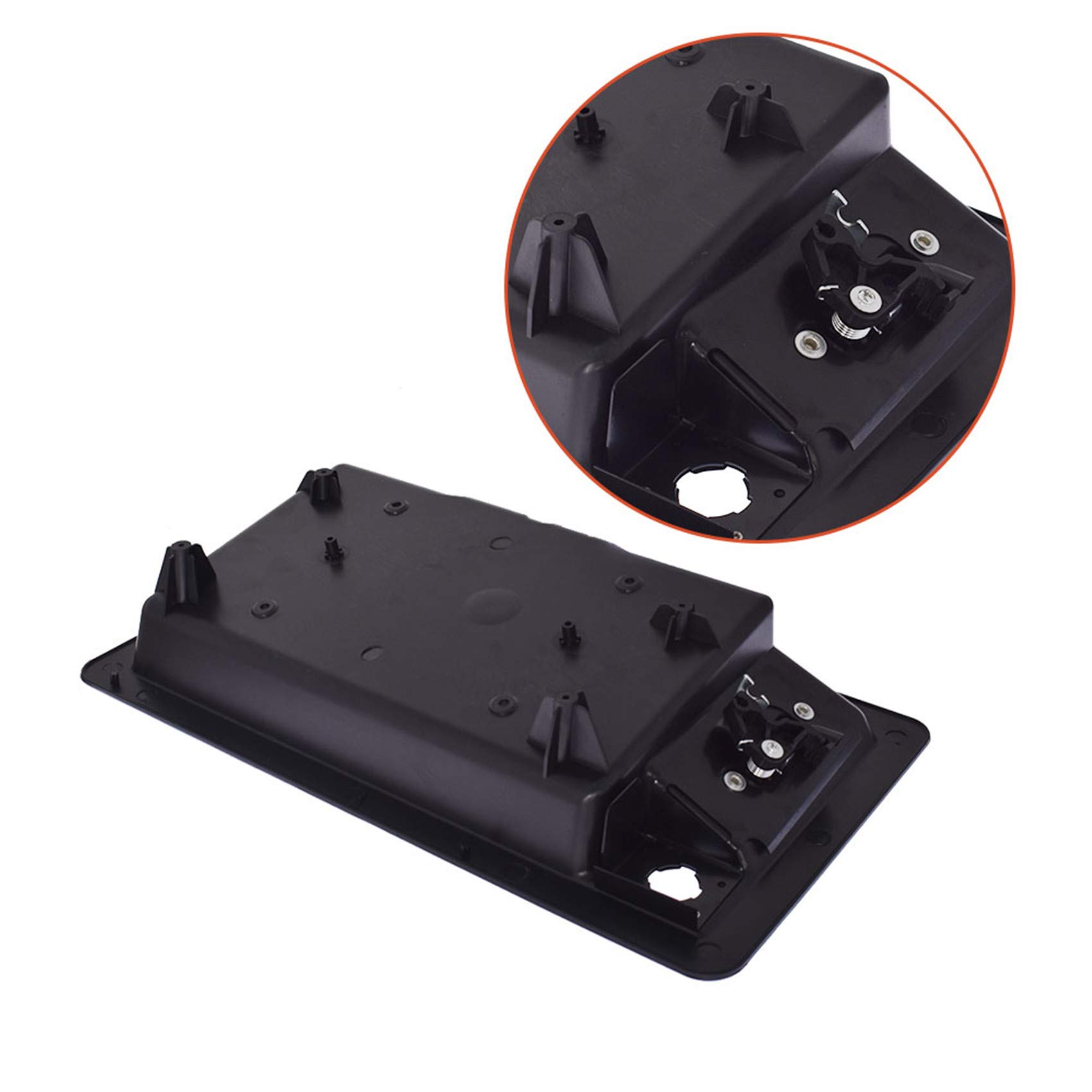 Rear Cargo Door Handle With License Plate Bracket - Black - Fits Ford E150, E250, E350 Vans (1992-2014) 10 thumbnail image