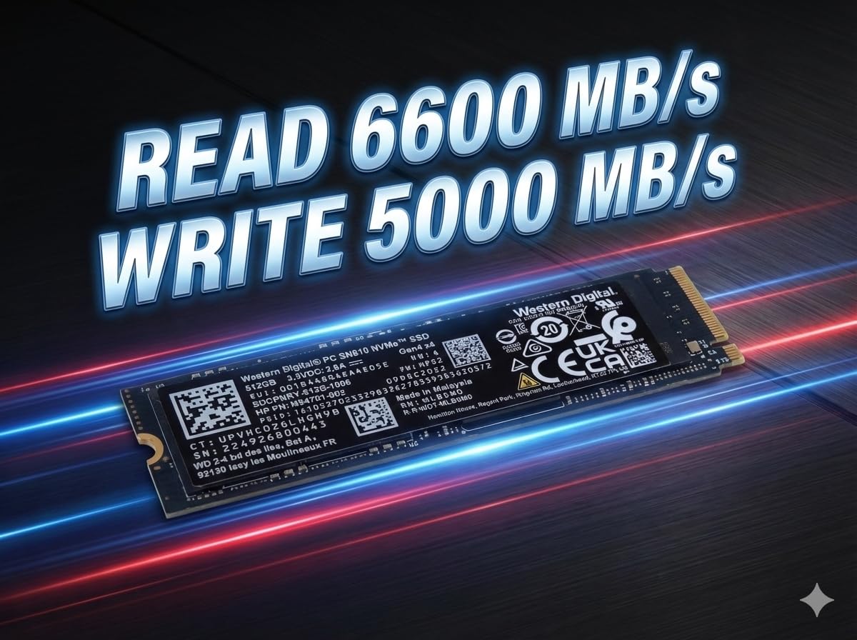 Amazon | Western Digital WD SSD 512GB PC SN810 M54701-002 PCIe 4.0