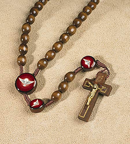 Alternative view of Needzo Come Holy Spirit Confirmation Cord Rosary and Bookmark, 19 Inch