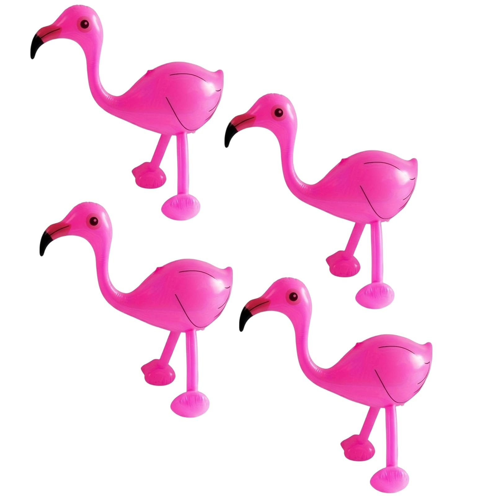 4pcs Inflatable Flamingo, Pool Party And Hawaiian Party Accessories, Animal Inflatables Pool, Inflatable Decorations For Social Media Photo Props And Tropical Themed Gatherings