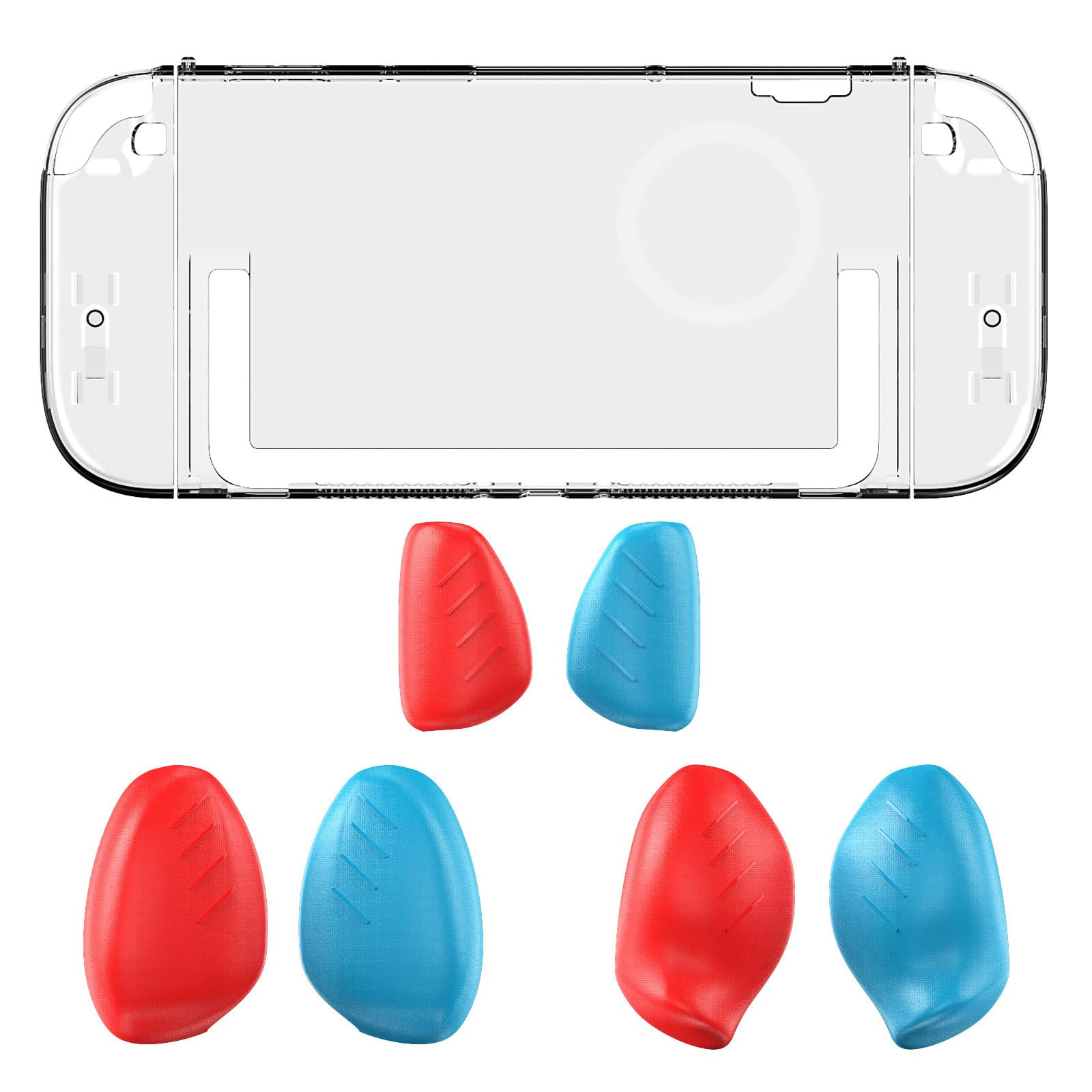 HDOYTXXM Protective Case Skin Scratchproof Clear Shell for NS2 Game Console Skin Sleeve Gamepad Housing with Handle Grips Clear Case with Silicone Grips