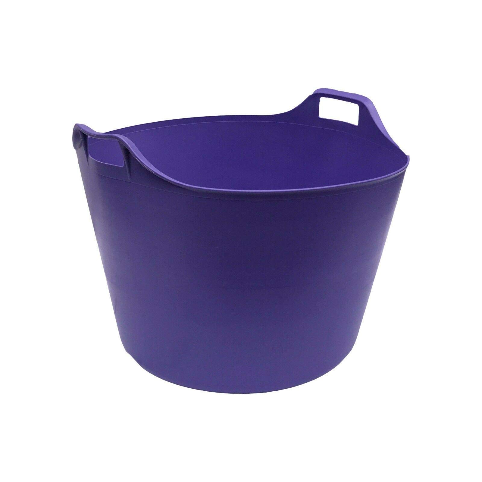 KetoPlastics 76 LITRE EXTRA LARGE Heavy Duty Flexi Tub Garden Home Flexible Colour Plastic Storage Container Bucket Flex Tub- MADE IN U.K (LILAC)