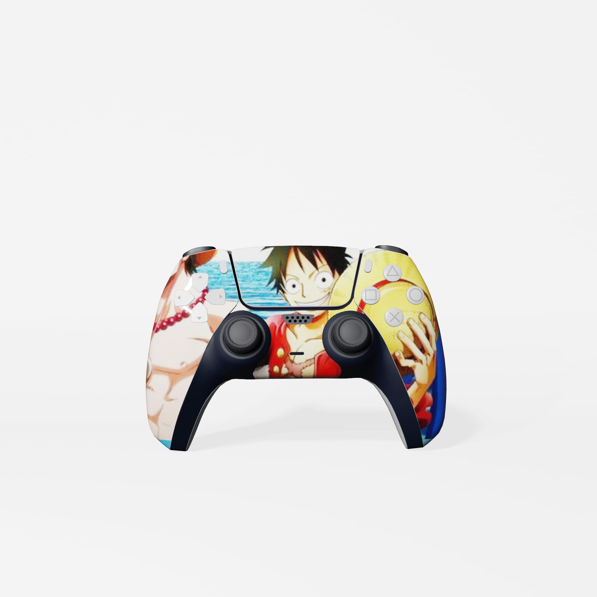 MaD Vision® Extra-Durable Skin Kit per PlayStation 5 (PS5) Disc | Set di Pellicole Adesive in Vinile Opaco per la Console e 2 Controller - per Anime|OnePiece Manga Design