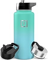 Vista 90 de IRON °FLASK Frasco de hidratación para acampar y senderismo con boquilla, botella de agua deportiva de acero inoxidable con aislamiento de boca