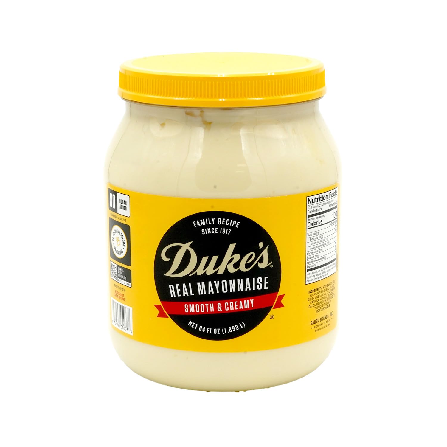 Duke’s Real Mayonnaise Jar – Original Smooth & Creamy Taste, 64 Ounce (Pack of 1)