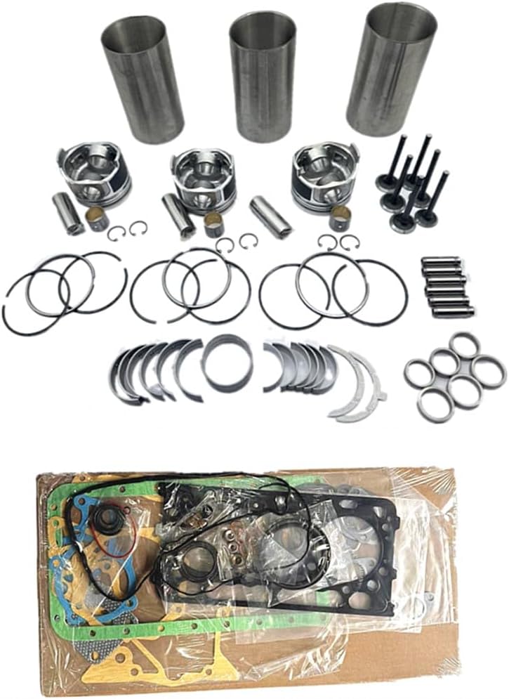 Wieoncke L3E Overhaul Rebuild Kit Compatible for Mitsubishi L3E Engine HANIX H22B Excavator Piston 30L17-10013 30L17-00010 (Piston 30L17-10013)