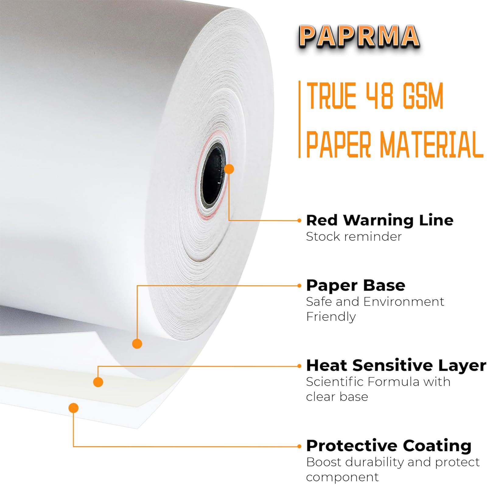 Pack De 8 Rollos De Papel Térmico 80x60 Mm - Para Impresoras De Tickets, TPV Y Datáfonos, Sin Tinta Y Libres De BPA