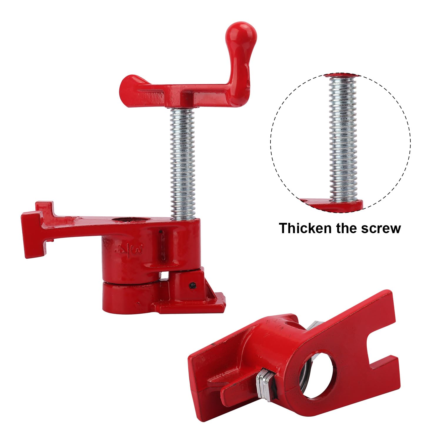 GENHAKON Rohrschellen Aus Gusseisen, 1,9 Cm (3/4 Zoll) – 4er-Set Mit Schnellspanner Für Holzbearbeitung