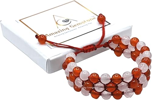 Miniatura 256 de Natural Healing Crystal Bracelet for Women - Mens Bracelet Energy Balancing Gemstones Set - Adjustable Stone Bead Bracelet for Men and Women - Anger