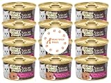 Fancy Feast Pate Wet Cat Food, Savory Centers Pate with Salmon and a Gourmet Gravy Center 3 oz. 12 C