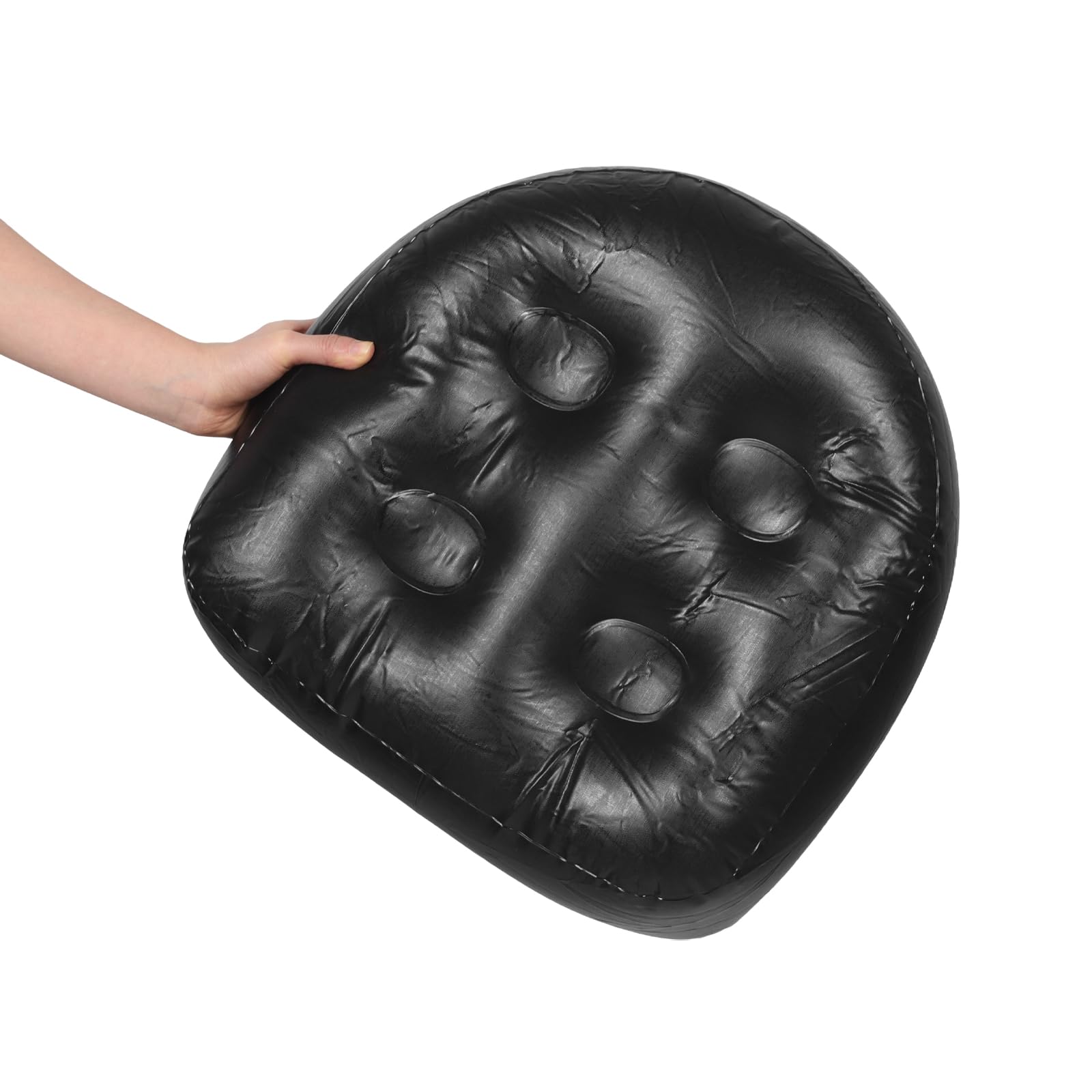 BESTYASH Cuscini Gonfiabili per Sedili Vasca Idromassaggio con Ventosa, Set 2 Pezzi, Sedile Rialzato Ergonomico Nero Riempito D’acqua, Supporto Stabile per Spa e Vasca da Bagno Standard