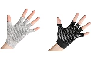 YL TRD V Non-Slip Fingerless Yoga Gloves for Enhanced Grip